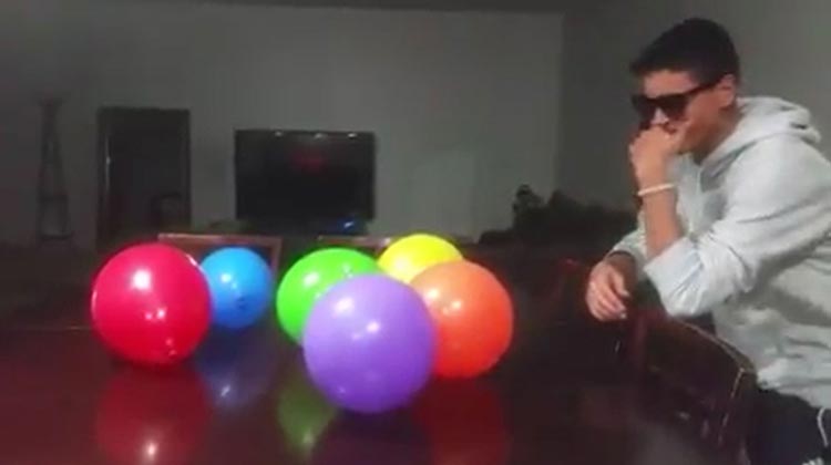 Color blind guy sees balloons