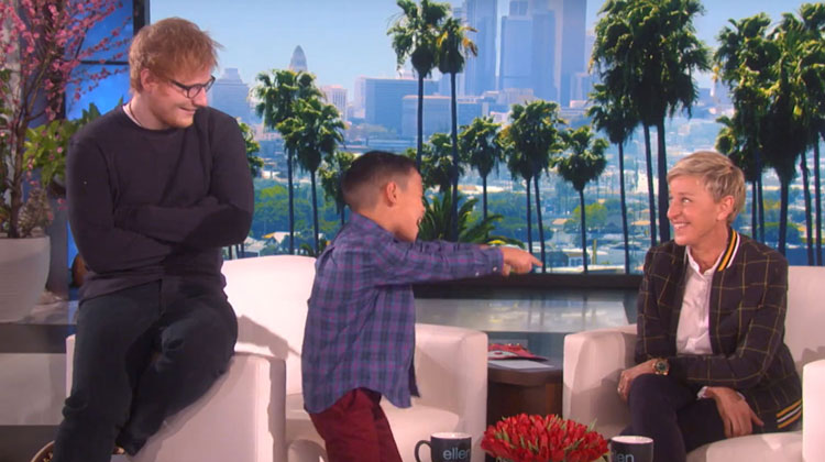 ed sheeran surprises ellen and kai