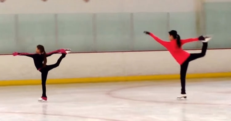 kristi yamaguchi and daughter ice dance