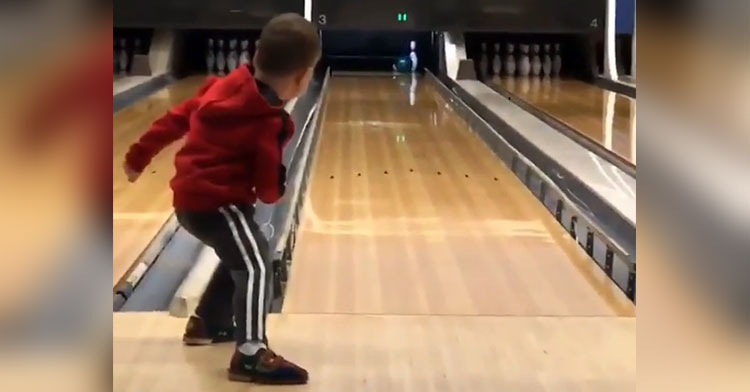 kid bowling first spare