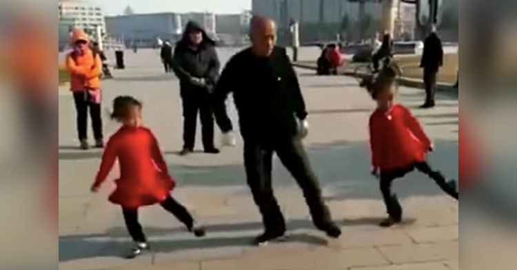 dancing chinese grandpa