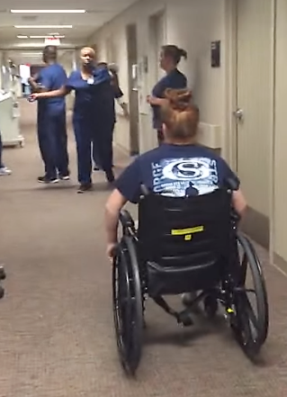 A Texas teen was left paralyzed for nearly two weeks after a fall, and doctors said she had less than a five percent chance of ever walking again. But the feeling started to come back after just 11 days, and she decided to surprise her favorite nurse - by standing to give her a hug!