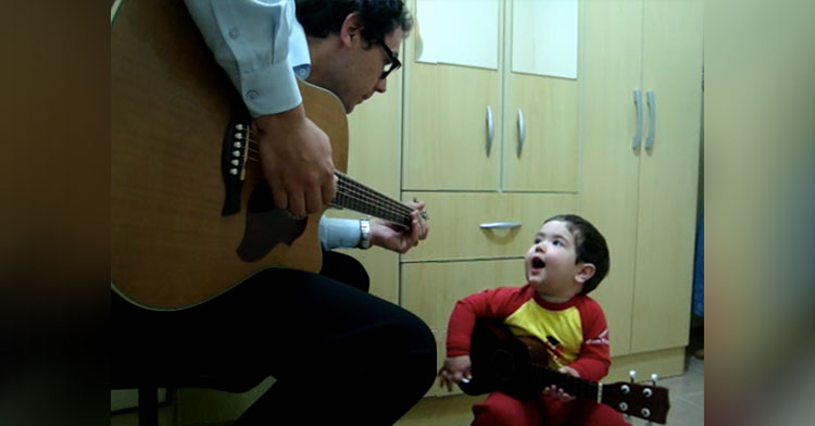 diogo and dad sing beatles