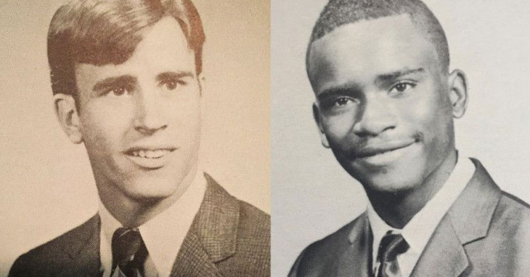 two men's high school year book photos