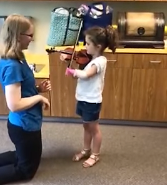A 5-year-old girl who was born without one arm can now play, thanks to a student at a Texas university who built her an assistive device that allows her to hold her bow.