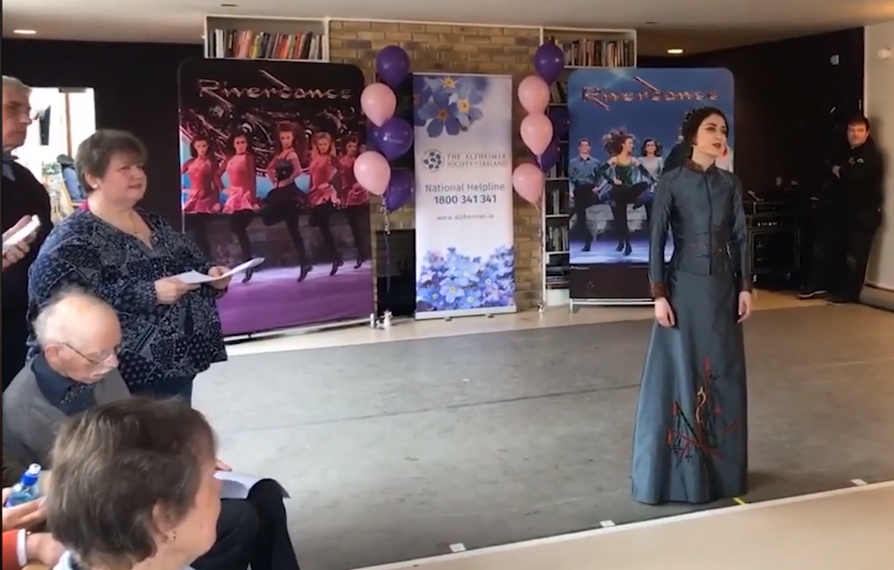 On May 3, Alzheimer's Tea Day, Riverdance members gave a performance at a Dublin-area day care facility for patients suffering from dementia and Alzheimer's.