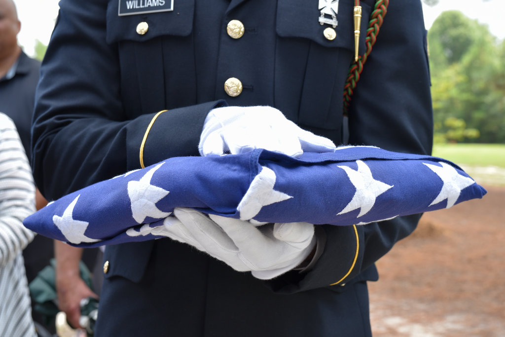 folded American flag