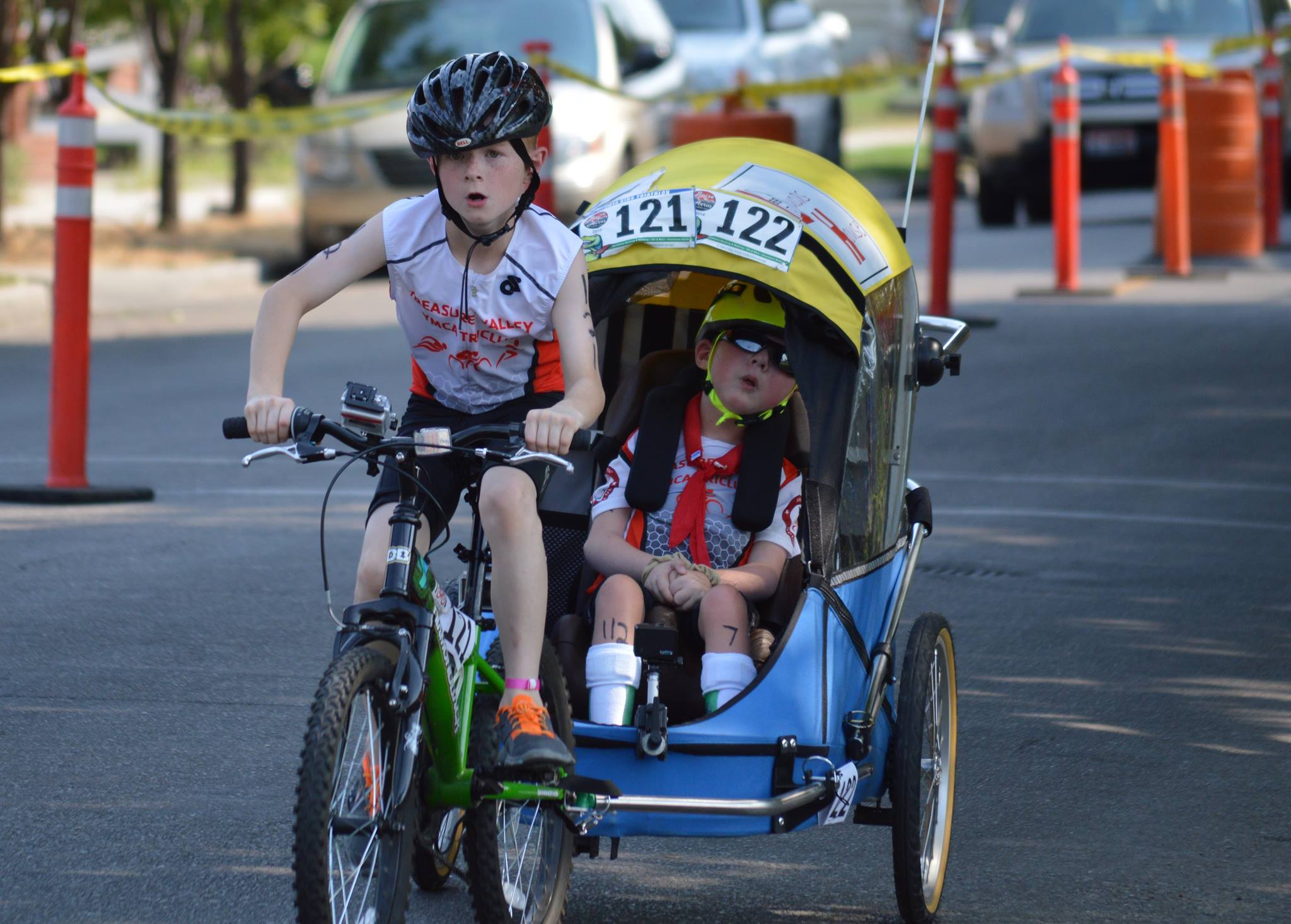 noah biking with lucas