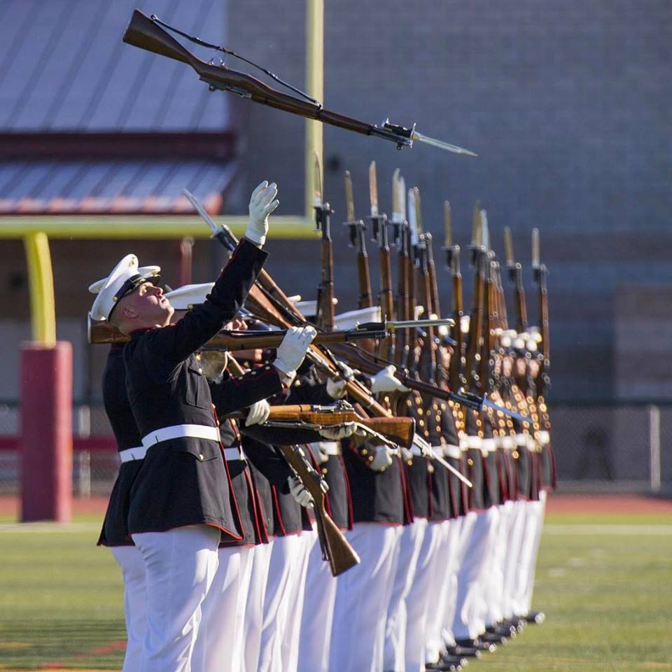 usmc tossing rifles