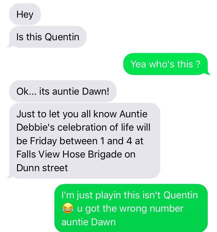 auntie dawn text