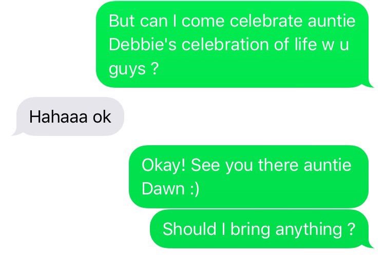 auntie debbie celebration