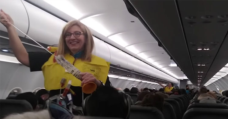 funny flight attendant