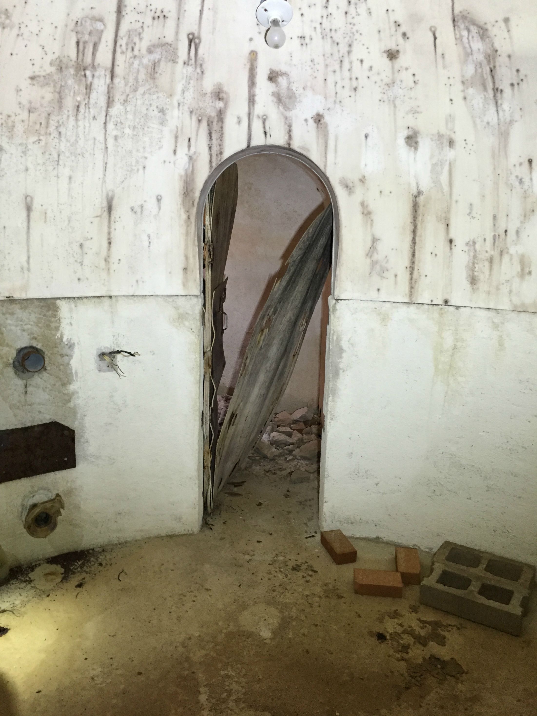 inside of bomb shelter