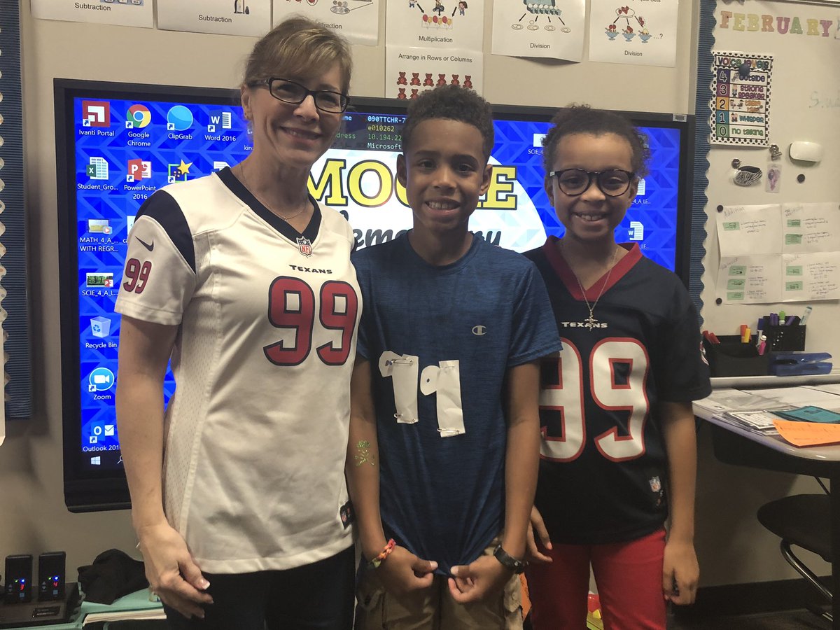 teacher and students wear 99 jerseys