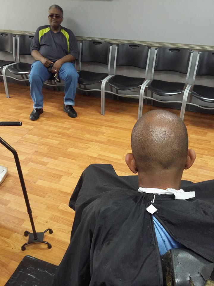 mr. earl at barbershop