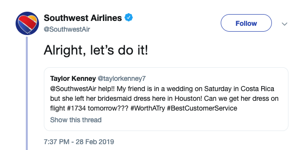 southwest tweet