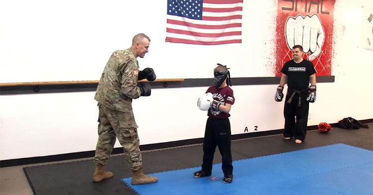 army dad taekwondo surprise