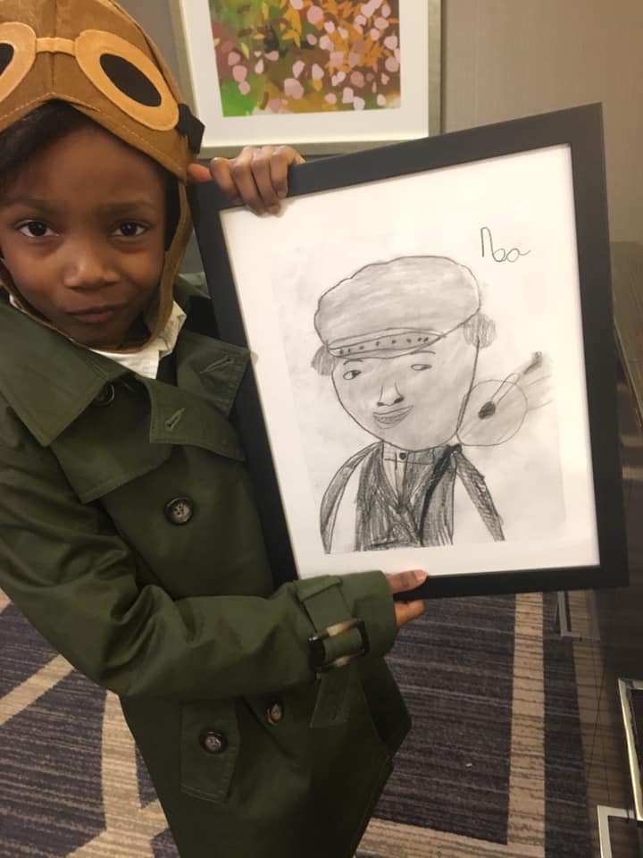 noa's drawing of bessie coleman