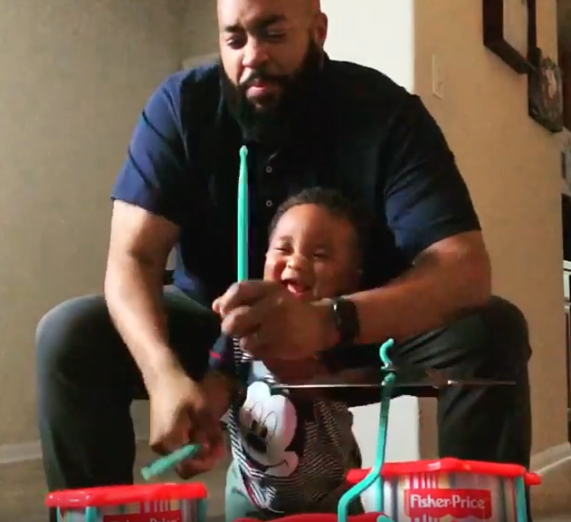 father son drum session