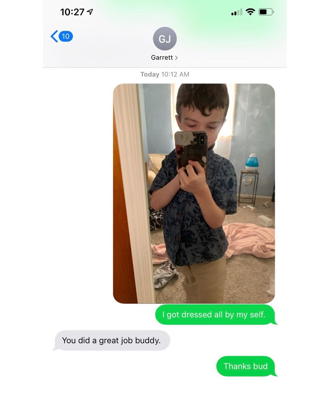 grayson texts dad
