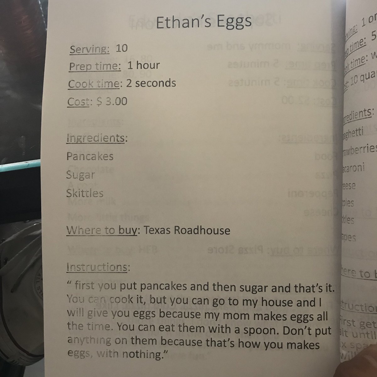 pre-k cookbook