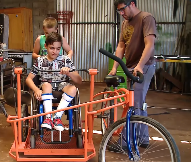 blacksmith builds tandem bike