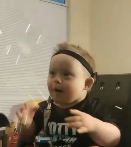 special needs boy loves bubbles