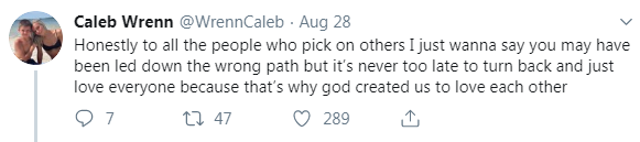 caleb's tweet