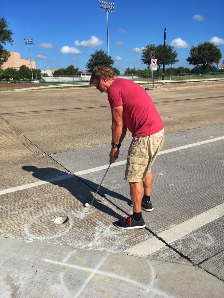 golfing with crosswalk hole