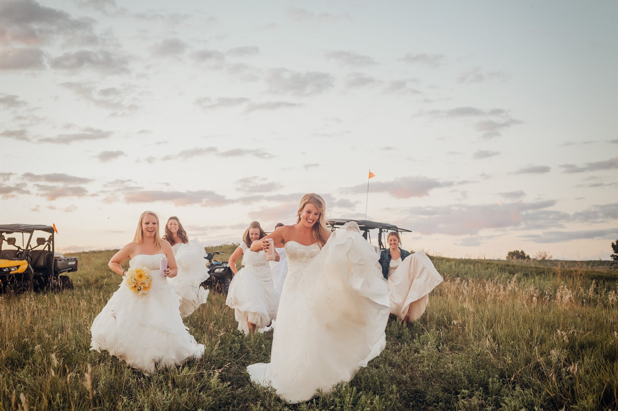 friends wedding dress photoshoot