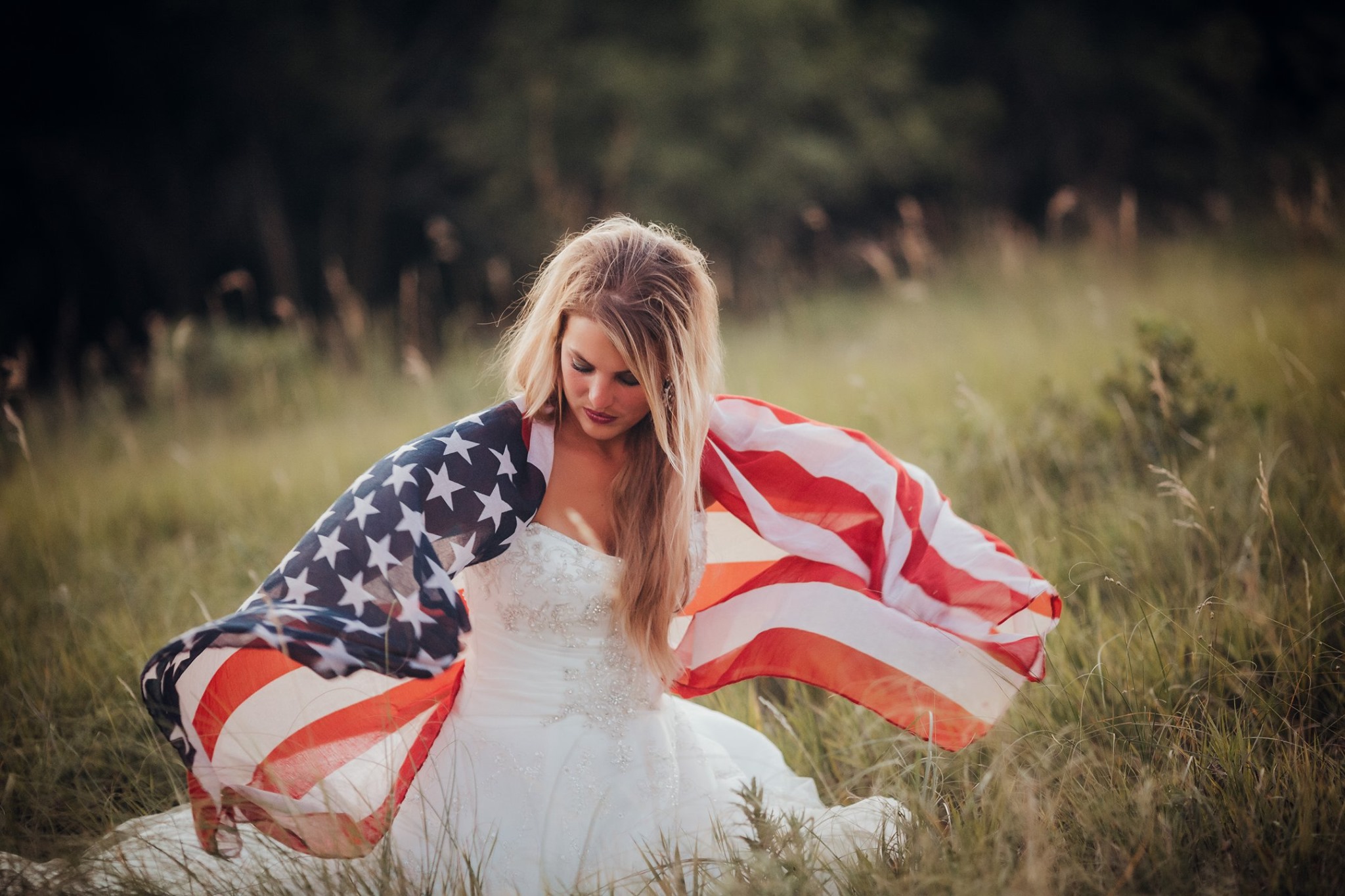 katie with flag