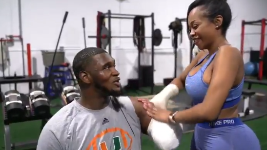 kira and kendrick at gym