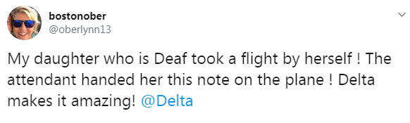 loretta's tweet about delta