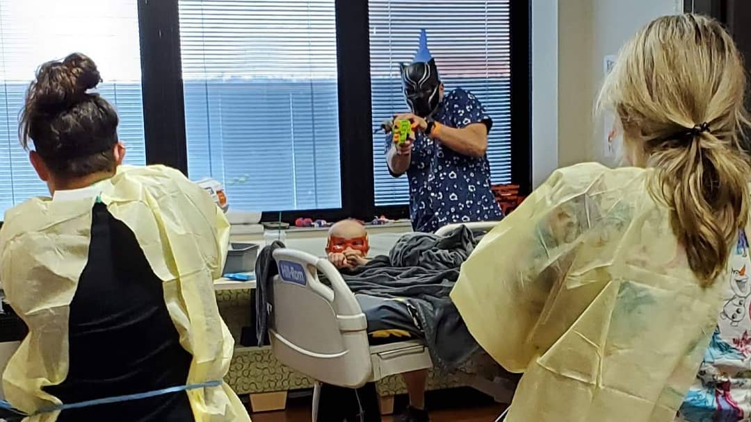 hospital nerf gun fight