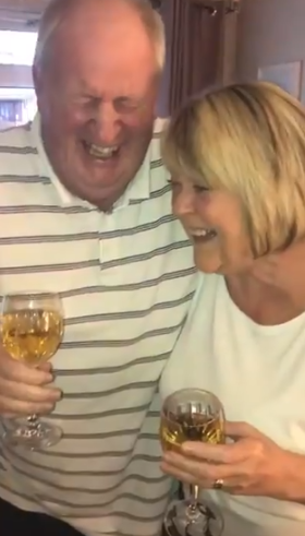 dad and mom laugh