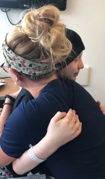 ian hugs nurse