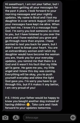 Woman Gets Response From Stranger After Texting Late Father. -InspireMore