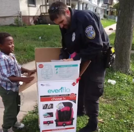 officer Zimmerman gets car seat