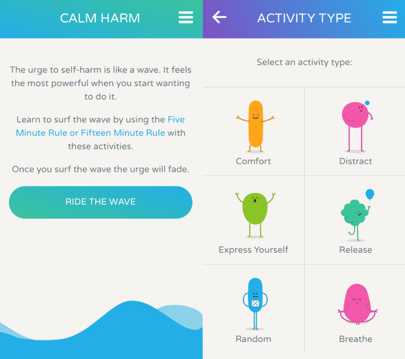 calm harm app