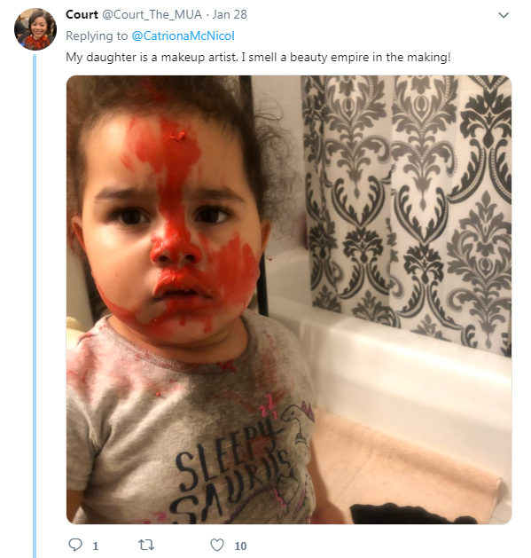 kids makeup tweet