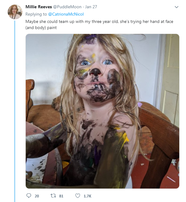 kids makeup tweet