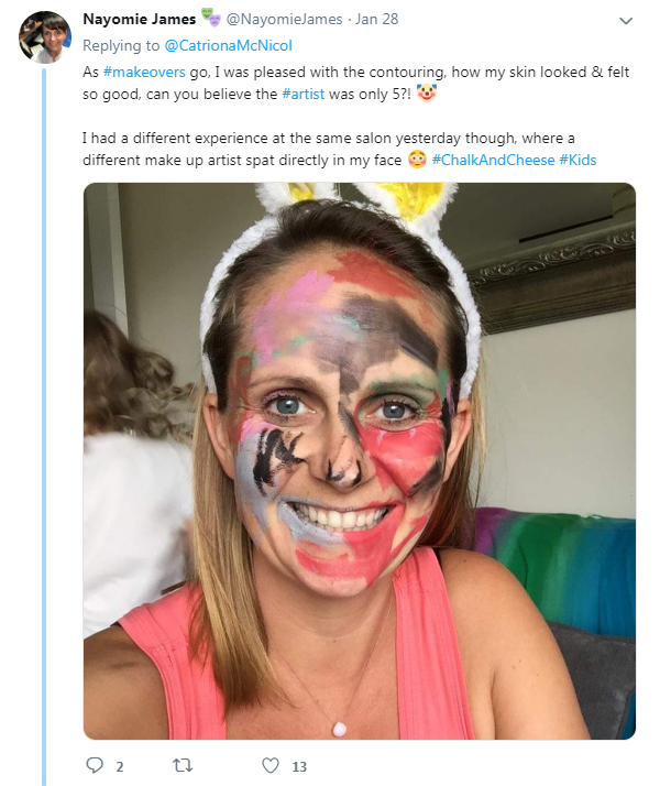 kids makeup tweet