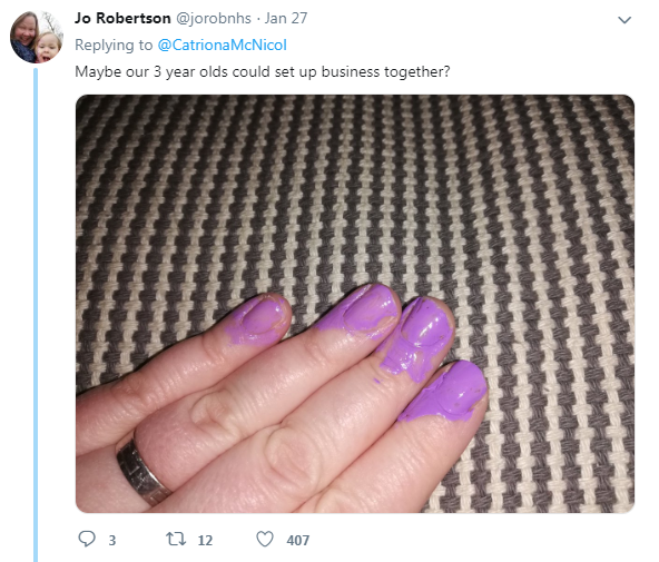 kids nail polish tweet