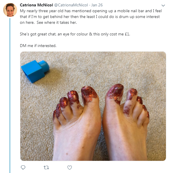 kids nail polish tweet