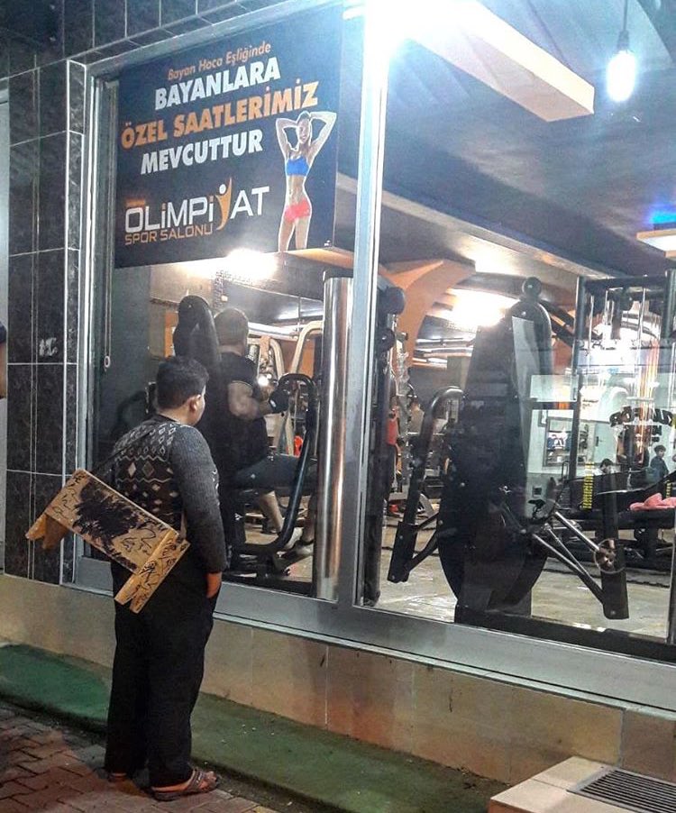 muhammad stands outside gym