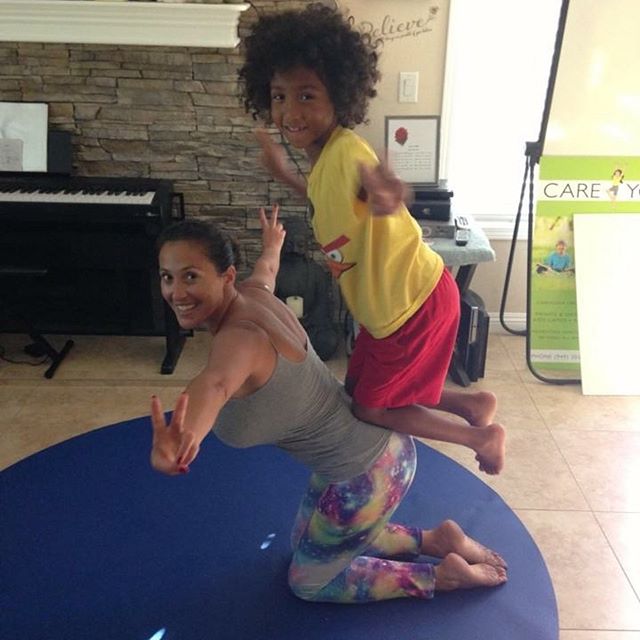 mother son yoga