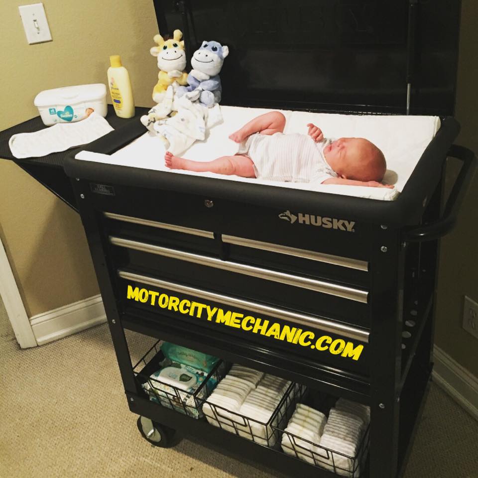 tool cart diaper changing station