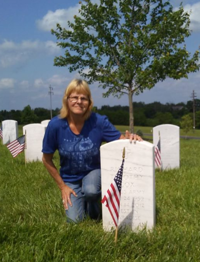 tracey at rich's grave