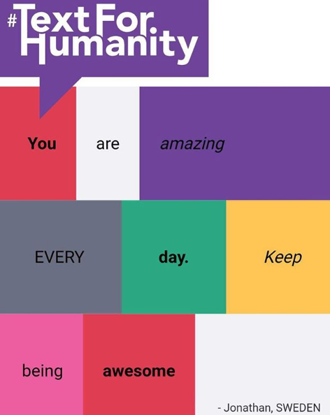 text for humanity
