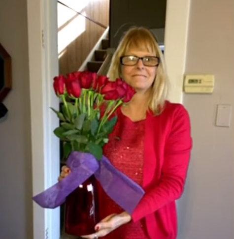 tracey with flowers